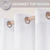 MIULEE 2 Panels 72 Inch Length Natural Linen Sheer Window Curtains Elegant Solid White Drapes Grommet Top Window Voile Panels Linen Textured Panels for Bedroom Living Room (52 x 72)