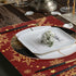 Christmas Snowflakes Red Placemats Set of 4 Non Slip Burlap Winter Table Mats Heat Resistant Washable Place Mats for Dining Home Kitchen 12 x 18 Inch
