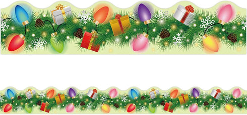 Christmas Lights Border Holiday Classroom Bulletin Board Decoration 36ft One Roll
