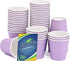 Mnuizu 50 Pack 3 oz Purple Paper Cups,Disposable Bathroom Cups,Mouthwash Cups,Espresso Cups,Small Paper Cups Ideal for Bathroom,Party,Picnic etc.(Purple)