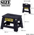 AZUMAYA 9" Height Folding Step Stool Black Size Small LFS-411BK
