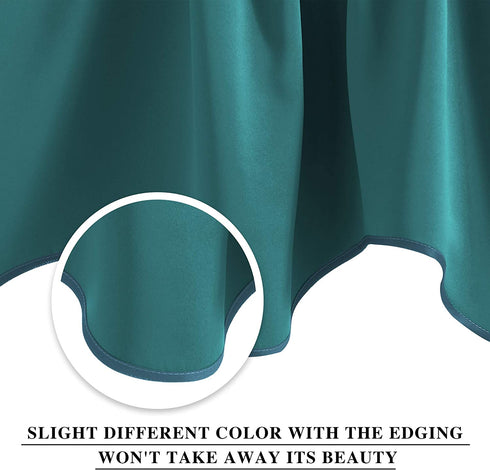 NICETOWN Kitchen Curtains Valances - Half Window Topper Treatment Scalloped Valances Tiers for Living Room/Bedroom/Bathroom/Office Decor, 52" W by 18" Long, Sea Teal, 2 Panels