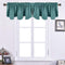 NICETOWN Kitchen Curtains Valances - Half Window Topper Treatment Scalloped Valances Tiers for Living Room/Bedroom/Bathroom/Office Decor, 52" W by 18" Long, Sea Teal, 2 Panels