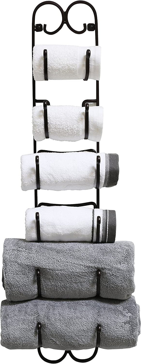 DecoBros Wall Mount Multi-Purpose Towel/Wine/Hat Rack, Bronze