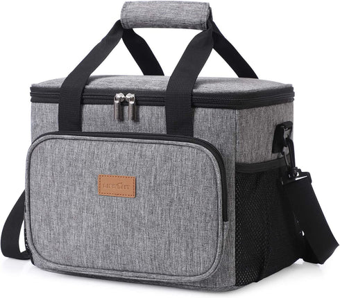 Lifewit Large Lunch Bag 24-Can (15L) Insulated Lunch Box Soft Cooler Cooling Tote for Adult Men Women, Grey