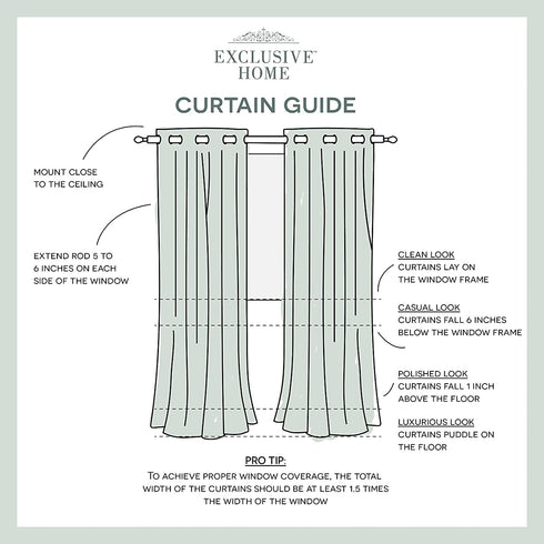 Exclusive Home Indoor/Outdoor Solid Cabana Grommet Top Curtain Panel, Mecca Orange, 54x96, 2 Piece