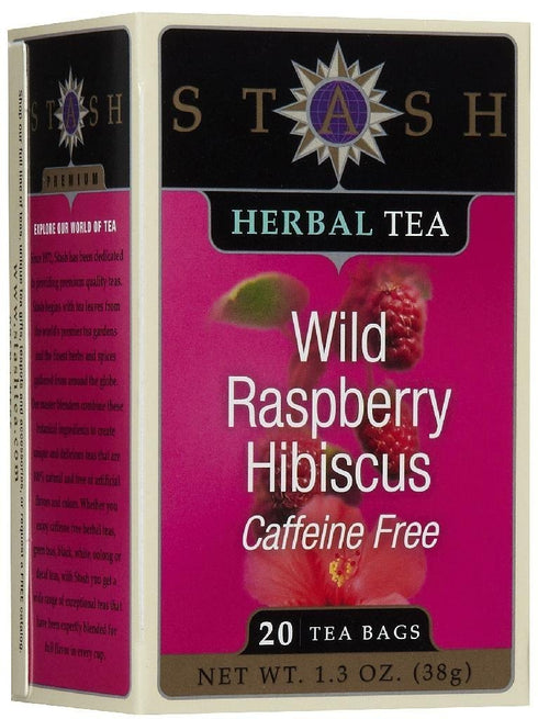 Stash Tea Wild Raspberry Hibiscus tea - 20 Count (Pack of 1)