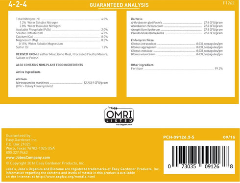 Jobes Organics 09126 Palm Tree Granular Plant Food, 4 lb