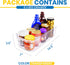 Utopia Home Set of 6 Pantry Organizers-Includes 6 Large Organizers-Organizers for Freezers, Kitchen Countertops and Cabinets - Clear Plastic Pantry Storage Racks