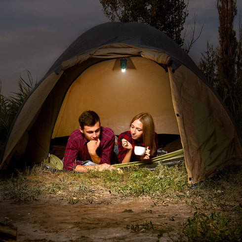 Lepro LED Camping Lantern, Mini Camping Lantern, 350LM, 4 Light Modes, 3 AA Battery Powered Lantern Flashlight for Home, Garden, Hiking, Camping, Emergencies, 2 Packs