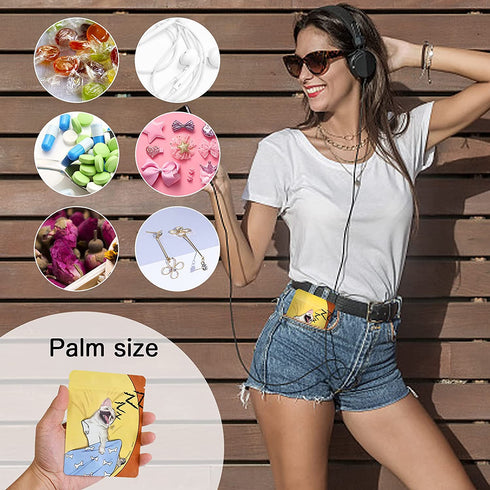 Smell Proof Mylar Bags丨3.5G Resealable Food Packaging Bag丨Aluminum Foil Ziplock Mylar Bags For Food Storage丨3.62x5 inch Yellow KGCCIZI (100)