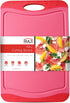 Raj Plastic Cutting Board Reversible Cutting board, Dishwasher Safe, Chopping Boards, Juice Groove, Large Handle, Non-Slip, BPA Free (Extra Large (17.4" x 11.81"), Crimson Red)
