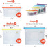 Homelux Theory Reusable Silicone Food Storage Bags | LEAKPROOF, AIRTIGHT | 100% Food Grade Silicone | Keep fruit, snacks, veggie, sandwich fresh | travel picnic lunch (2 Large + 2 Medium + 2 Small)