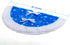 yuboo Blue Christmas Tree Skirt,36 inch Fur Tree Skirt with White Snowflakes for Xmas Party and Holiday Decorations