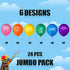 Kipi Toys Funny Party Abusive Balloons 24 Pcs Jumbo Pack Birthday Humor Fun Prank Gag Balloon Joke Special Decoration Gift Present for Old Adults College