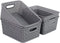 Cand Plastic Storage Baskets/Bins, 4-Pack, Gray