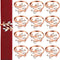 Thanksgiving 12 Pieces Leaf Napkin Ring Holder Leaves Napkin Buckle Fall Napkin Ring Metal Rhinestone Napkin Rings Serviette Buckle for Thanksgiving Christmas Wedding Dinner Holiday Decor (Rose Gold)