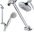 Hotel Spa 11" Solid Brass Adjustable Shower Extension Arm with Lock Joints. Lower or Raise Any Rain or Handheld Showerhead to Your Height & Angle / 2-Foot Range/Connection, Chrome Finish