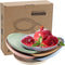 6 PACK 10 Inch Lightweight Wheat Straw Plates, SGAOFIEE Unbreakable Wheat Straw Plates, Reusable Plate Set, Dishwasher & Microwave Safe, Healthy for Kids Children & Adult