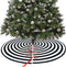 AHOOCUSTOM Black and White Christmas Tree Skirt, Rustic Farmhouse Christmas Decorations Ornaments, 36 Inch Tree Skirt Mat Decor for Merry Xmas Holiday