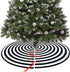 AHOOCUSTOM Black and White Christmas Tree Skirt, Rustic Farmhouse Christmas Decorations Ornaments, 36 Inch Tree Skirt Mat Decor for Merry Xmas Holiday