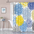 ArtBones Yellow Grey Blue Shower Curatin 72x72inch with Hooks Dahlia Pinnata Flower Shower Curtain Floral Shower Curtain Bathroom Decor
