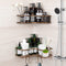 Kadolina 2 Pack Adhesive Corner Shower Caddy Shelf, Bathroom Shower Organizer Shelves, No Drilling Rustproof Wall Mounted Shower Storage Basket Shampoo Holder Organizer Shower Accessories Rack (Bronze)