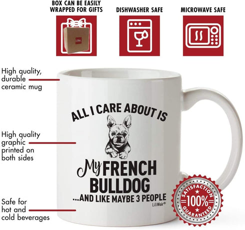 French Bulldog Mom Gifts Mug For Christmas Women Men Dad Decor Lover Decorations Stuff I Love French Bulldog Coffee Accessories Talking Art Apparel Funny Birthday Gift Products Dog Coffee Cup Mugs