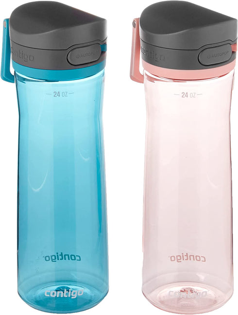 Contigo 2144909 Water Bottle, 24oz, Juniper & Pink Lemonade