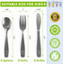 15 Piece Stainless Steel Kids Silverware Set - Child and Toddler Safe Flatware - Kids Utensil Set - Metal Kids Cutlery Set Includes 5 Small Kids Spoons, 5 Forks & 5 Knives