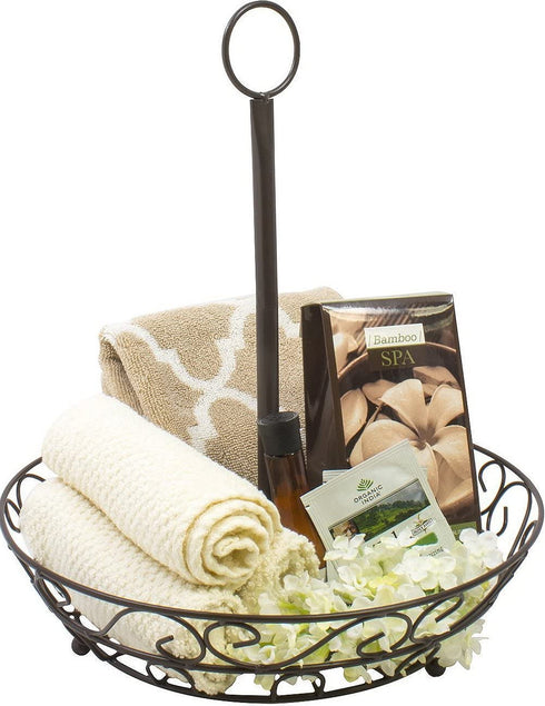 Sorbus® 2-Tier Countertop Fruit Basket Holder & Decorative Bowl Stand”Perfect for Fruit, Vegetables, Snacks, Household Items, and Much More (Bronze)