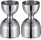 Double Cocktail Jigger Stainless Steel Shot Glass Measuring Cup Vintage 1 oz/ 2 oz Jigger for Bartending, Beautiful Double Cocktail Tools for Home Bartender Party Bar Wine Drink (2 Pieces)