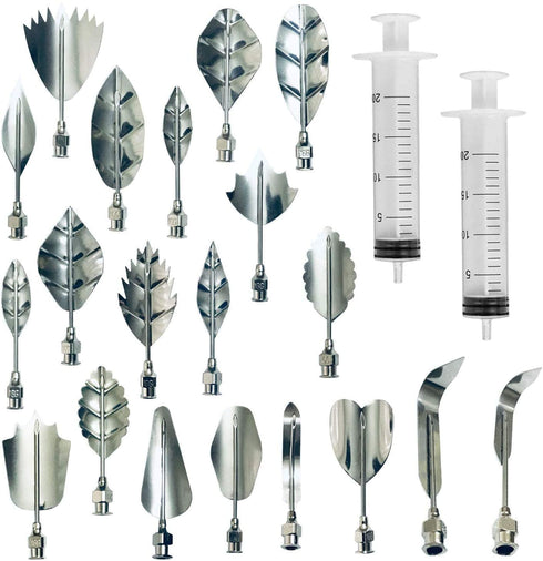 Gelatin Jelly Tools 3D Art Flower Cake Decorating Tool Set of 20 Piece DIY Needle Tips Pastry Tools