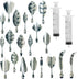 Gelatin Jelly Tools 3D Art Flower Cake Decorating Tool Set of 20 Piece DIY Needle Tips Pastry Tools