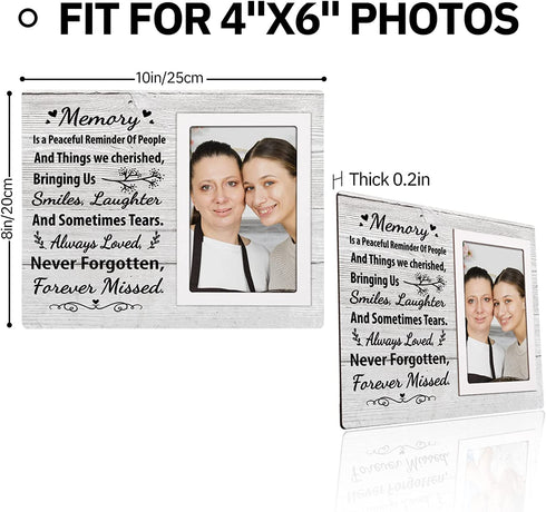 Memorial Picture Frame - Sympathy Gifts & Bereavement Gifts, Memorial Gifts for Loss of Mother, Father, Husband, Wife, Grandma, Grandpa - Memorial Frames for Loved One(4x6 Inch)