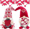 Valentines Day Gnomes, 2-Pack Valentines Gnomes, Gnomes Plush Swedish Handmade Gnomes for Valentines Gift/ Decoration - Scandinavian Decorations for Table, Bedroom, Living Room, Mantle