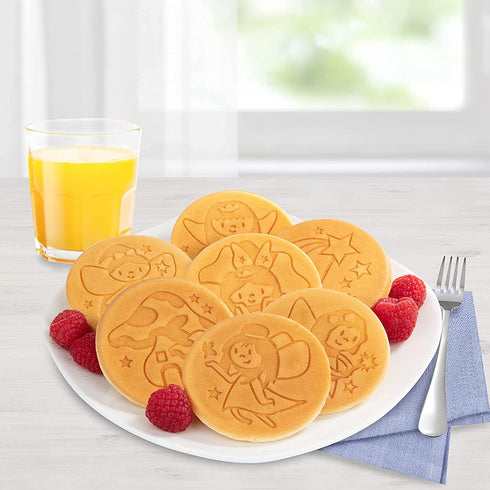 Fairy Friends Mini Pancake Pan - Make 7 Unique Flapjacks - Nonstick Griddle for Breakfast Magic & Easy Cleanup - Fun Gift for Kids and Adults, Boys or Girls