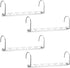 Meetu Space Saving Hangers Metal Clothes Hangers 6X2 Slots Magic Hanger Cascading Hanger Updated Hook Design Closet Organizer Hanger (Pack of 4)