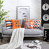 WLNUI Set of 4 Decorative Pillow Covers 20x20 Inch Orange Geometric Modern Throw Pillow Covers Home Sweet Home Decorative Square Cushion Case for Sofa Couch Chair Farmhouse Home Decor