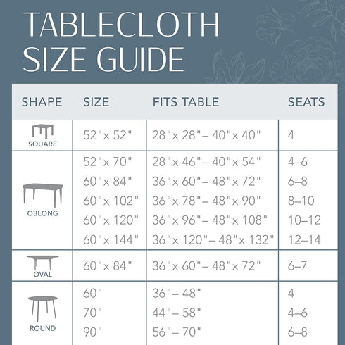 Elrene Home Fashions Farmhouse Living Buffalo Check Tablecloth, 52" x 52", Blue/White