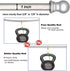 Curtain Rods for windows,Window Single Curtain Rod Set with Finials 30-60" Splicing Adjustable Curtain Rod Decorative Window Curtain Rod for Kitchen Bedroom Window Silver