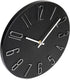 Wall Clock 12" Silent Non-Ticking Modern Style Wooden Wall Clocks Decorative for Office Home Bedroom School (Black)