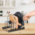 Toplife 7+ Lid Organizer, Adjustable Kitchen Cabinet Organizer for Cutting Boards, Plates, Bakeware, Black
