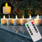 Led Electric Flameless Flickering Battery Operated Tea Lights Candles with RF Remote and Timer for Outdoor/Table/Party Decoration