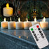 Led Electric Flameless Flickering Battery Operated Tea Lights Candles with RF Remote and Timer for Outdoor/Table/Party Decoration