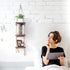 Titanape Hanging Plant Shelf with Jute Rope, 3 Tier Hanging Book Shelves for Kids Room/ Nursery/ Living Room/ Bedroom, Small Bathroom Floating Shelves for Wall Storage, Rustic Wood Shelves for Wall