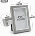Afuly 4x6 Picture Frames Grey Wood Texture 4 by 6 Photo Frames Ready to Hang Stand Tabletop Desk Display Modern Gray for Home, Set of 2 Unique Gifts for family