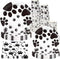 Dog Paw Prints Party Supplies, Dog Paw Prints Theme Tableware Set Including Paper Plates Cups Napkins for Birthday Baby Shower Party -Serves 16