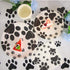 Dog Paw Prints Party Supplies, Dog Paw Prints Theme Tableware Set Including Paper Plates Cups Napkins for Birthday Baby Shower Party -Serves 16
