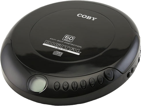 Coby Portable Compact Anti-Skip CD Player – Lightweight & Shockproof Music Disc Player w/ Pro-Quality Earbuds - For Kids & Adults - Home Car & Travel